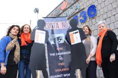 On the final day of the Zonta Says No! 16 Days of Activism campaign, cardboard silhouettes were placed around Woodstock in memory of women who have been murdered by their partners. (CODI WILSON, Sentinel-Review)
